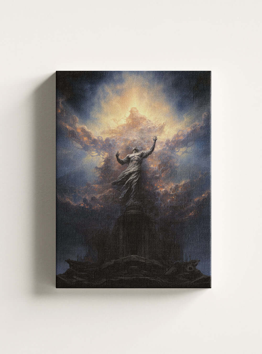 Romans 8:38 Majestic Divine Rise Christian Artwork Canvas Print