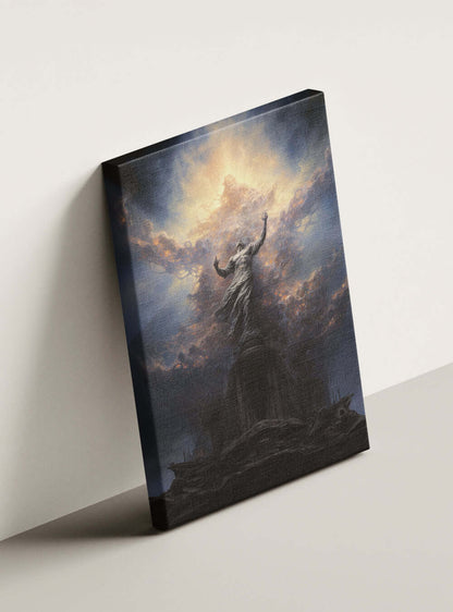 Romans 8:38 Majestic Divine Rise Christian Artwork Canvas Print