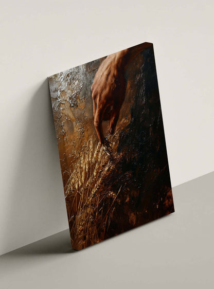 Sacred Art, Inspiring Harvest Hand Canvas, Christian Wall Decor