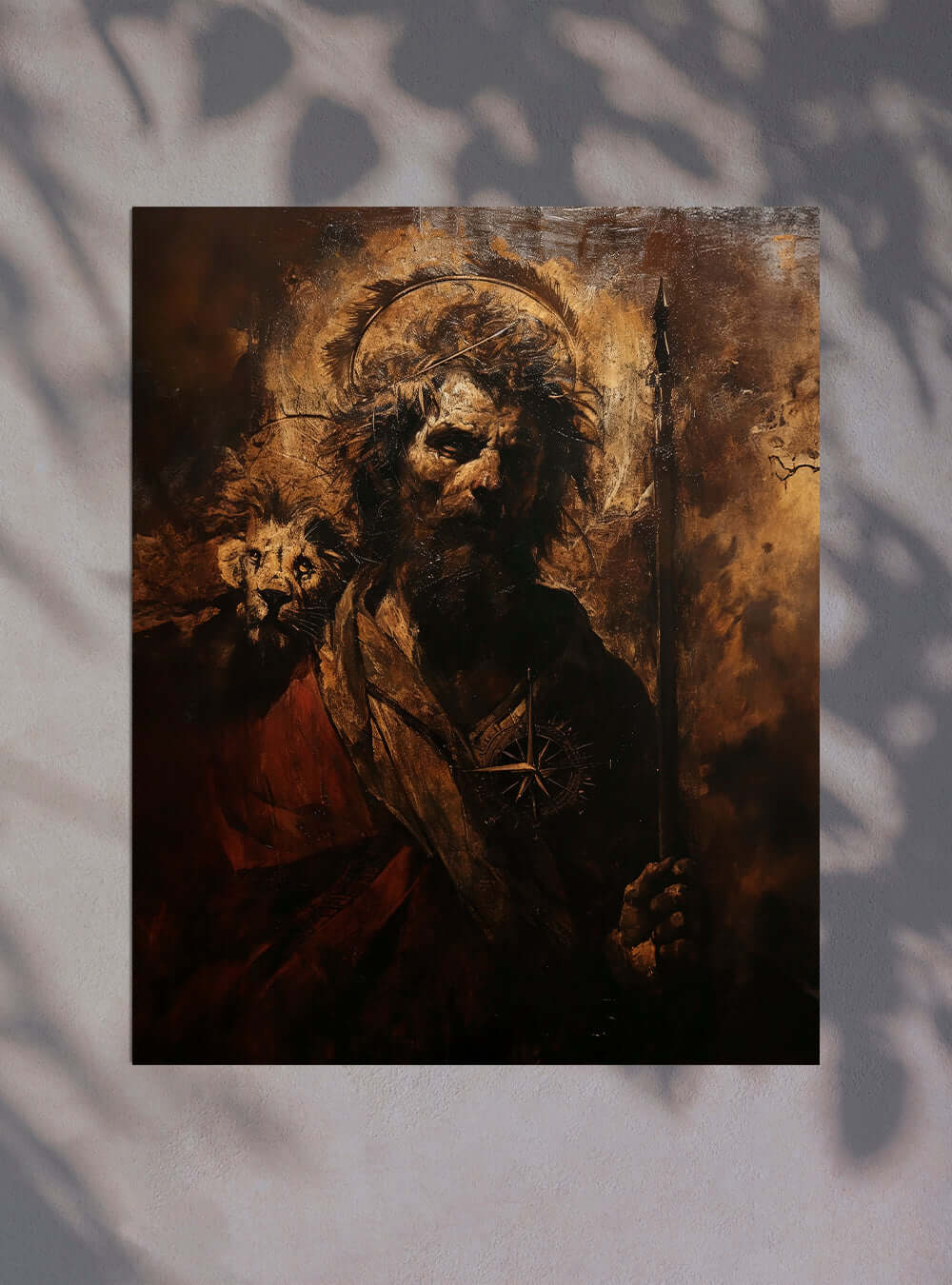 Sacred Lion & Warrior Christian Poster by Holysteller