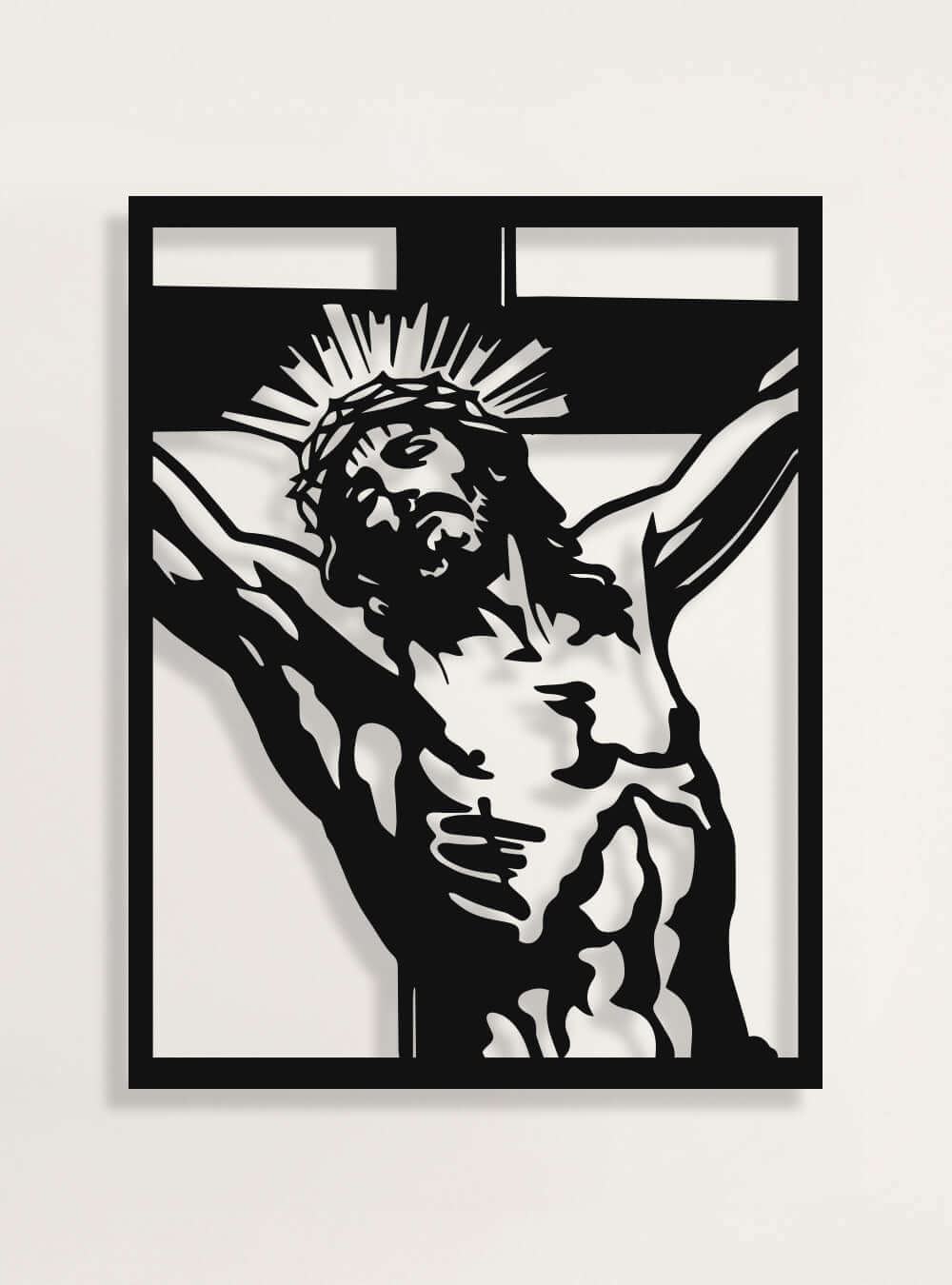 Sacred Silhouette of Jesus Christian Home Decor Metal Wall Art