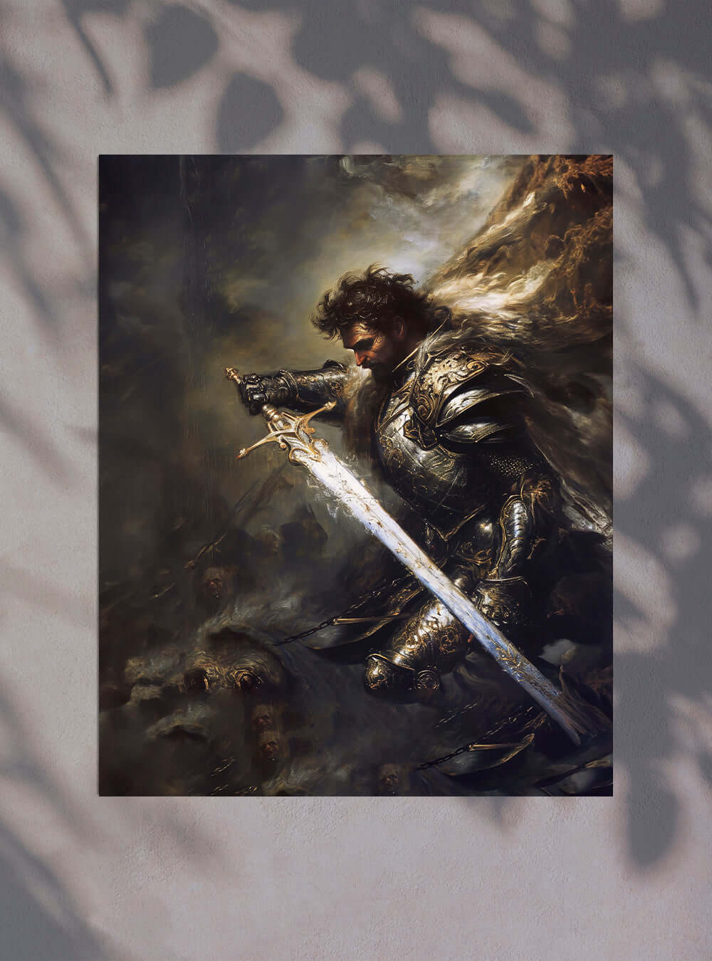 Saint George Chiaroscuro Poster Print | Christian Iconography | Holysteller