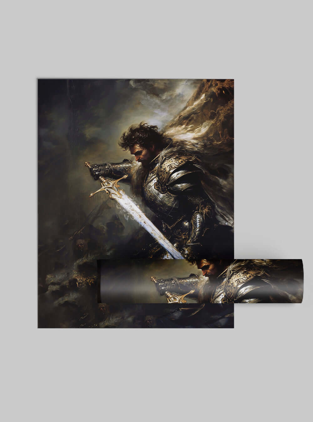 Saint George Chiaroscuro Poster Print | Christian Iconography | Holysteller