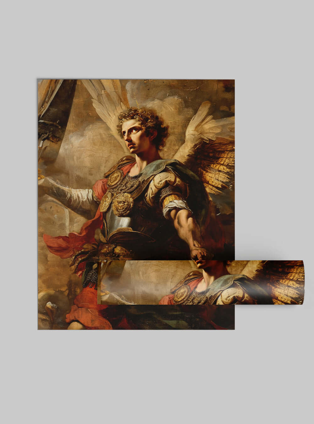 Saint George Triumph Christian Wall Art Canvas Poster