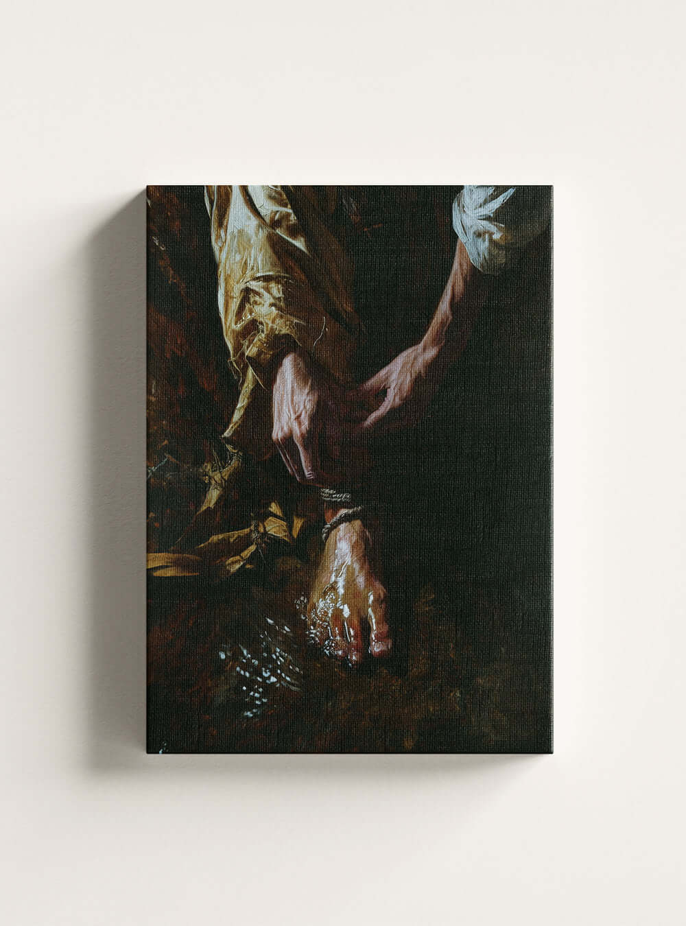 Scripture Image Enriched Compassion Scene Canvas Print