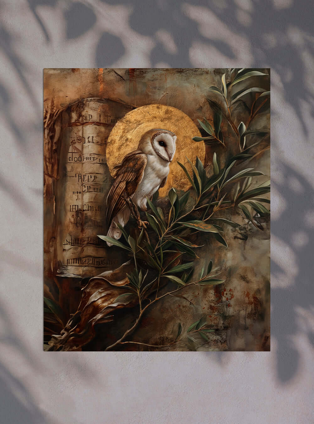 Seek Wisdom Neoclassical Owl Religious Painting Poster Print by Holysteller