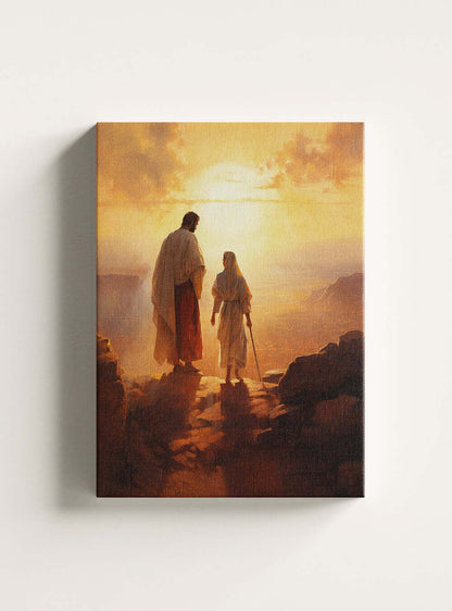 Serene Sunrise Matthew 22:39 | Bible Scripture Canvas Print