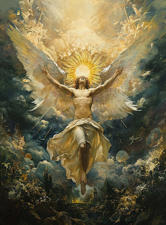 The Angelic Ascension Ephesians 4:2, Christ Paintings Poster Print