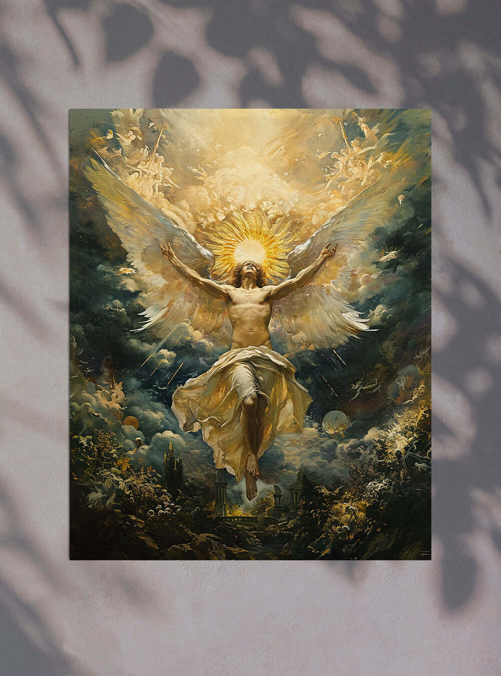 The Angelic Ascension Ephesians 4:2, Christ Paintings Poster Print