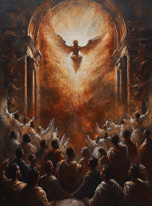 The Revelation 21:3 Celestial Glory Divine Poster Print by Holysteller