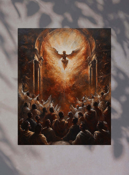 The Revelation 21:3 Celestial Glory Divine Poster Print by Holysteller