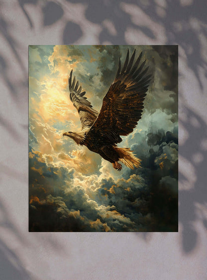 The Unique Inspirational Eagle Flight Bible Poster Print