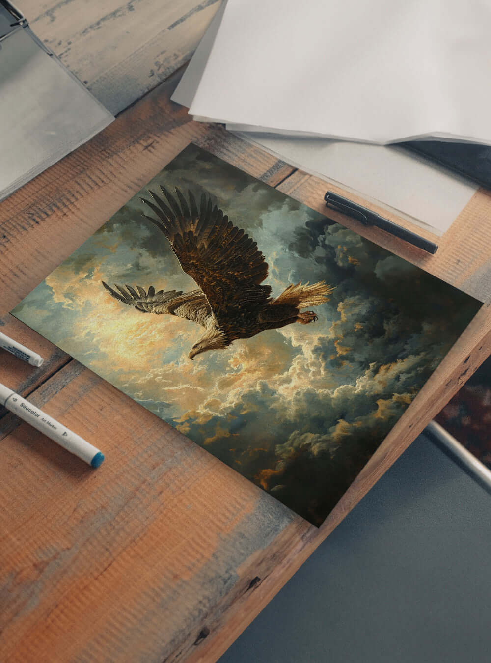 The Unique Inspirational Eagle Flight Bible Poster Print