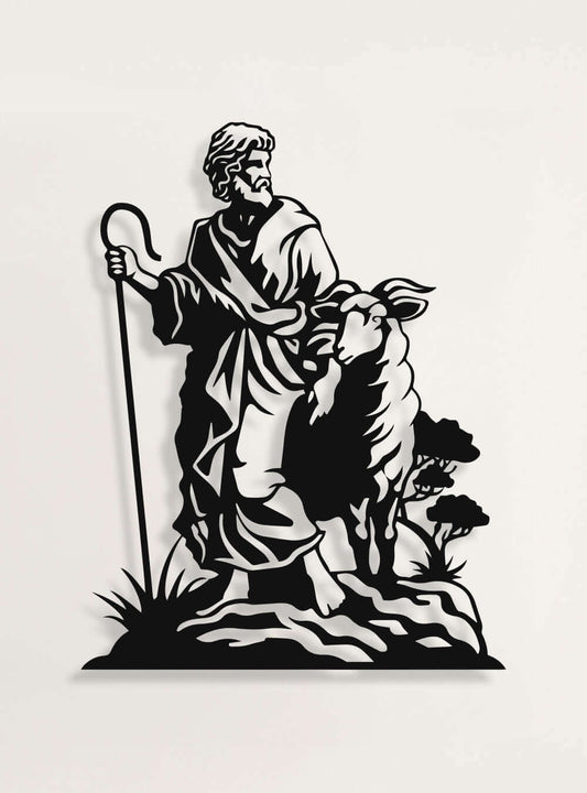 The Unique Shepherd Scene Biblical Metal Wall Art