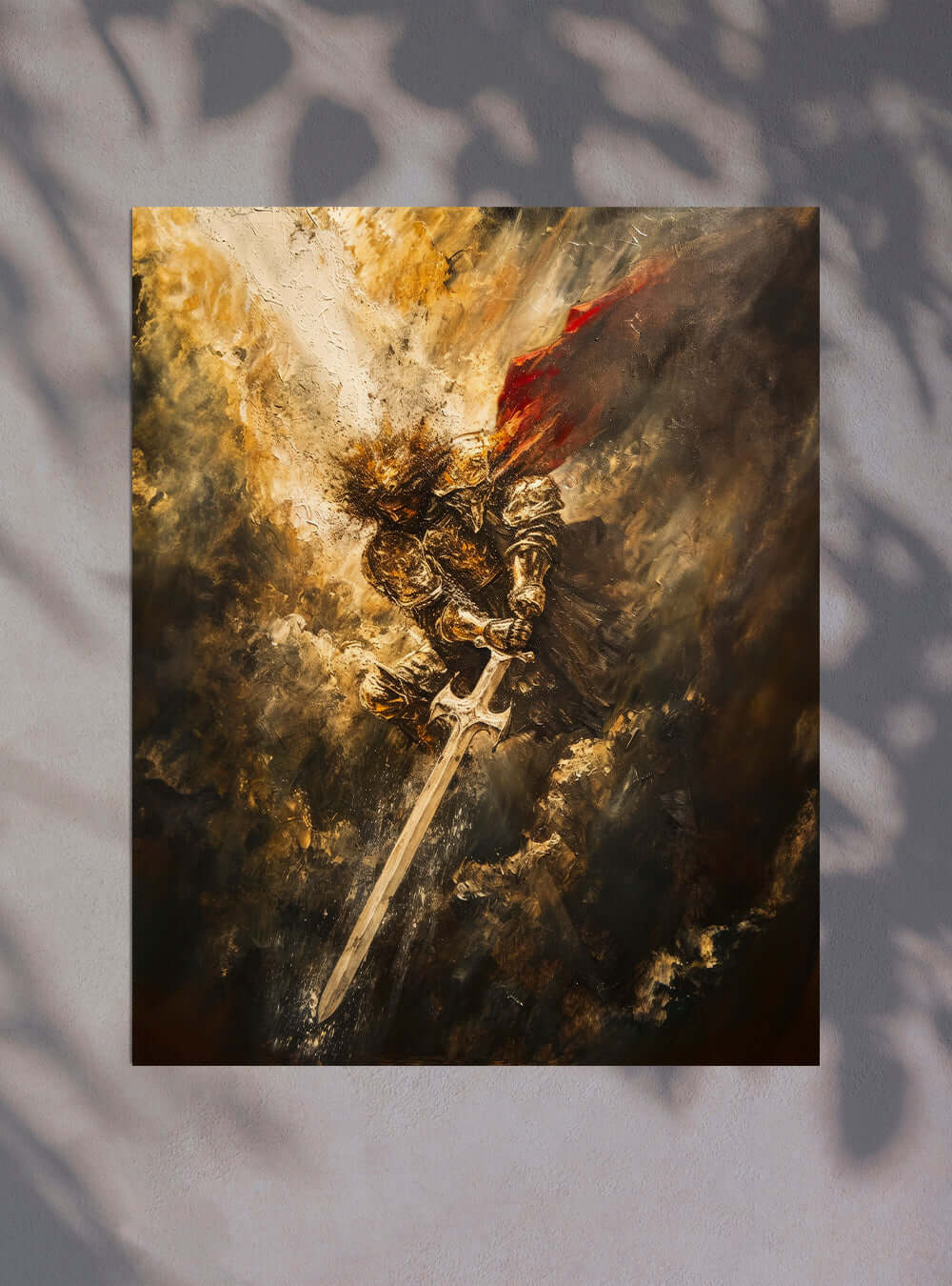 Timeless Abstract Warrior with 'Psalm 150:6' Inspirational Verse Poster Print