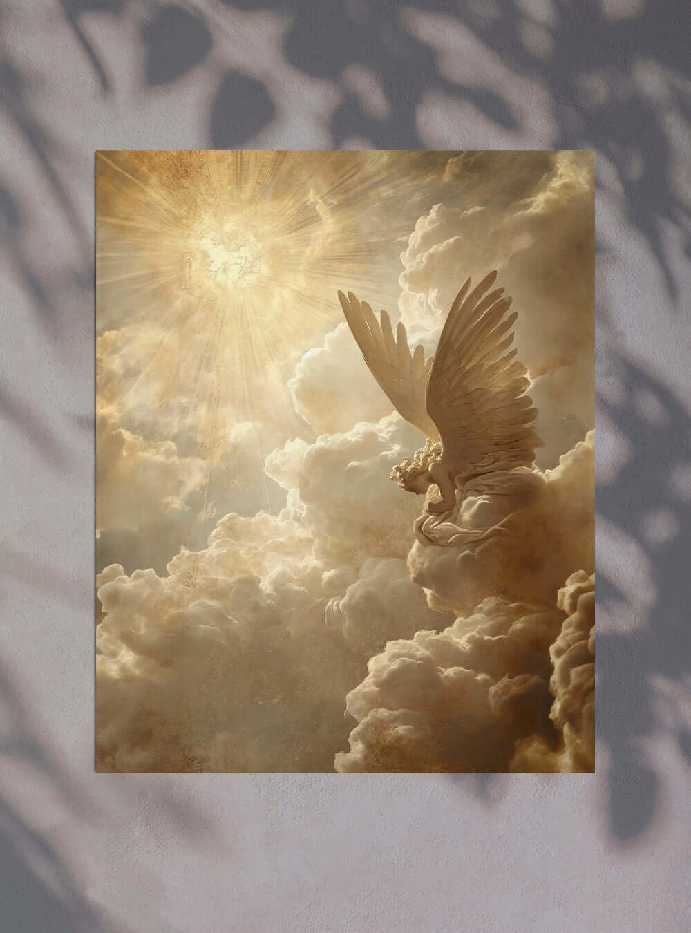 Timeless Christian Artwork of Colossians 3:2 - Angelic Ascension Poster Print