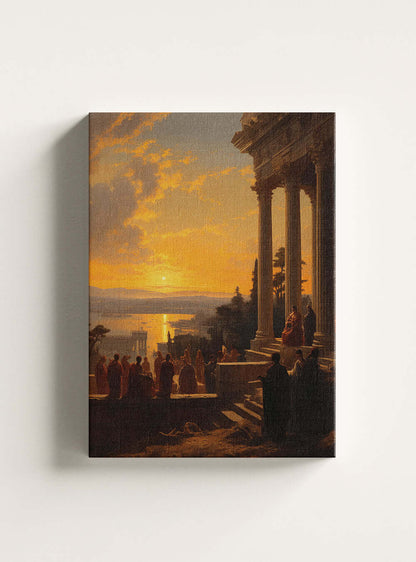 Titus 2:13 Sunrise Christian Scripture Eco-Friendly Canvas Print