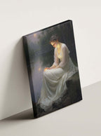 Tranquil Lady Isaiah 7:14 Bible Art Canvas Print