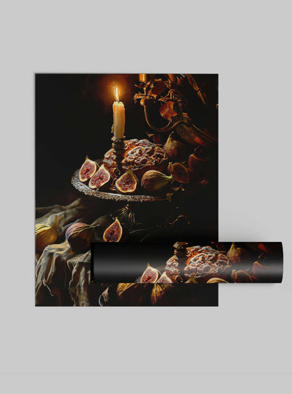 Unique Fig Cake Biblical Art Print - Christian Artwork