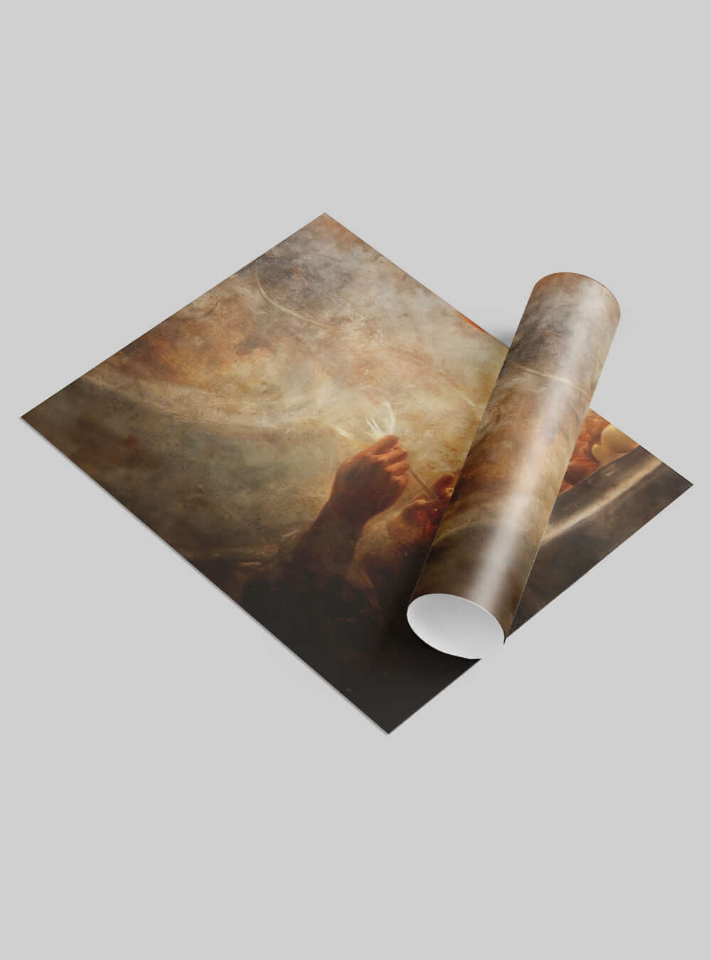 Unveiling Christian Scripture Image: Vintage Serenity Mindful Eating Poster Print