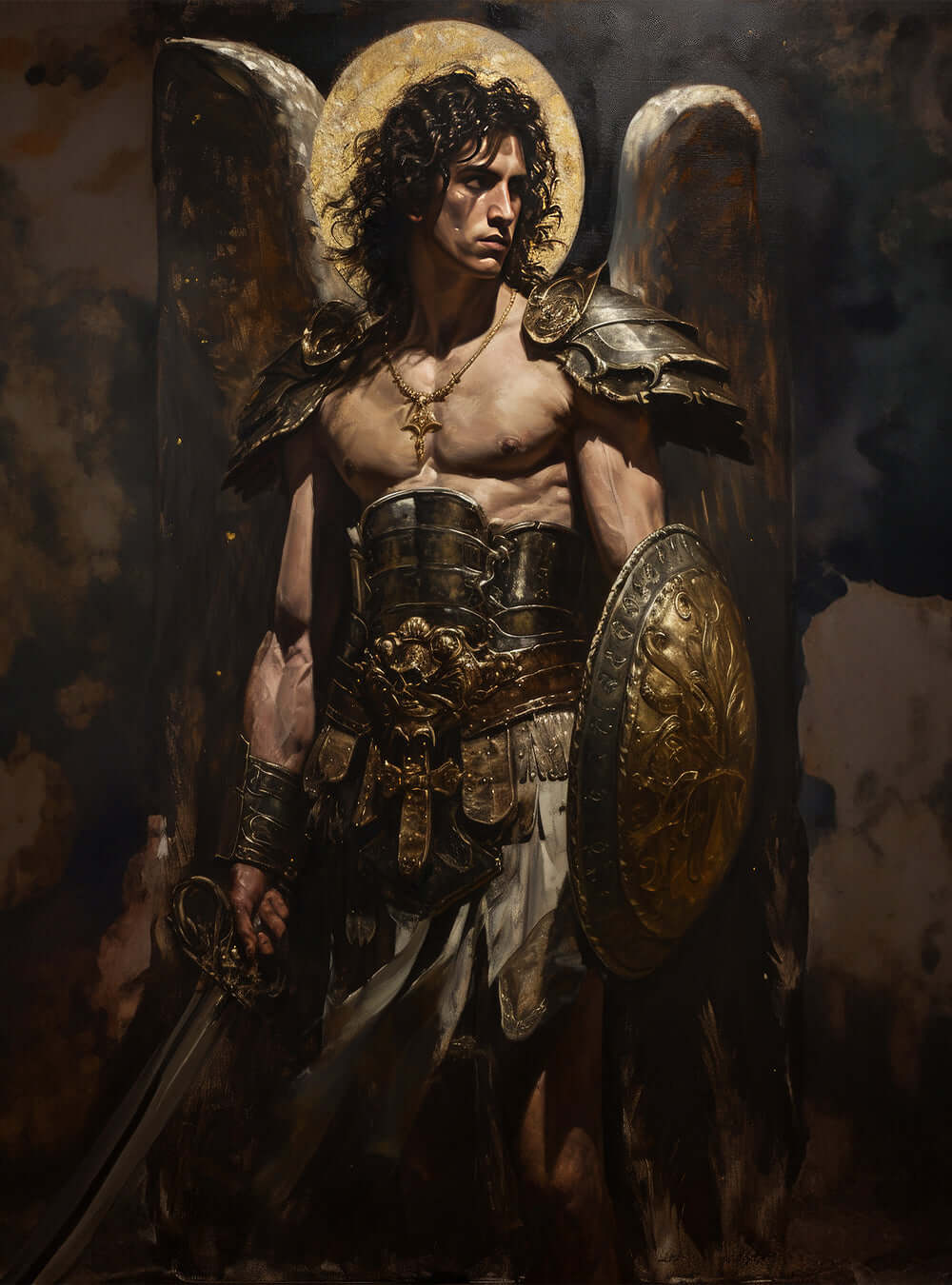 Valiant Bible Art: Inspirational 'Warrior Faith' Christian Home Decor Poster Print