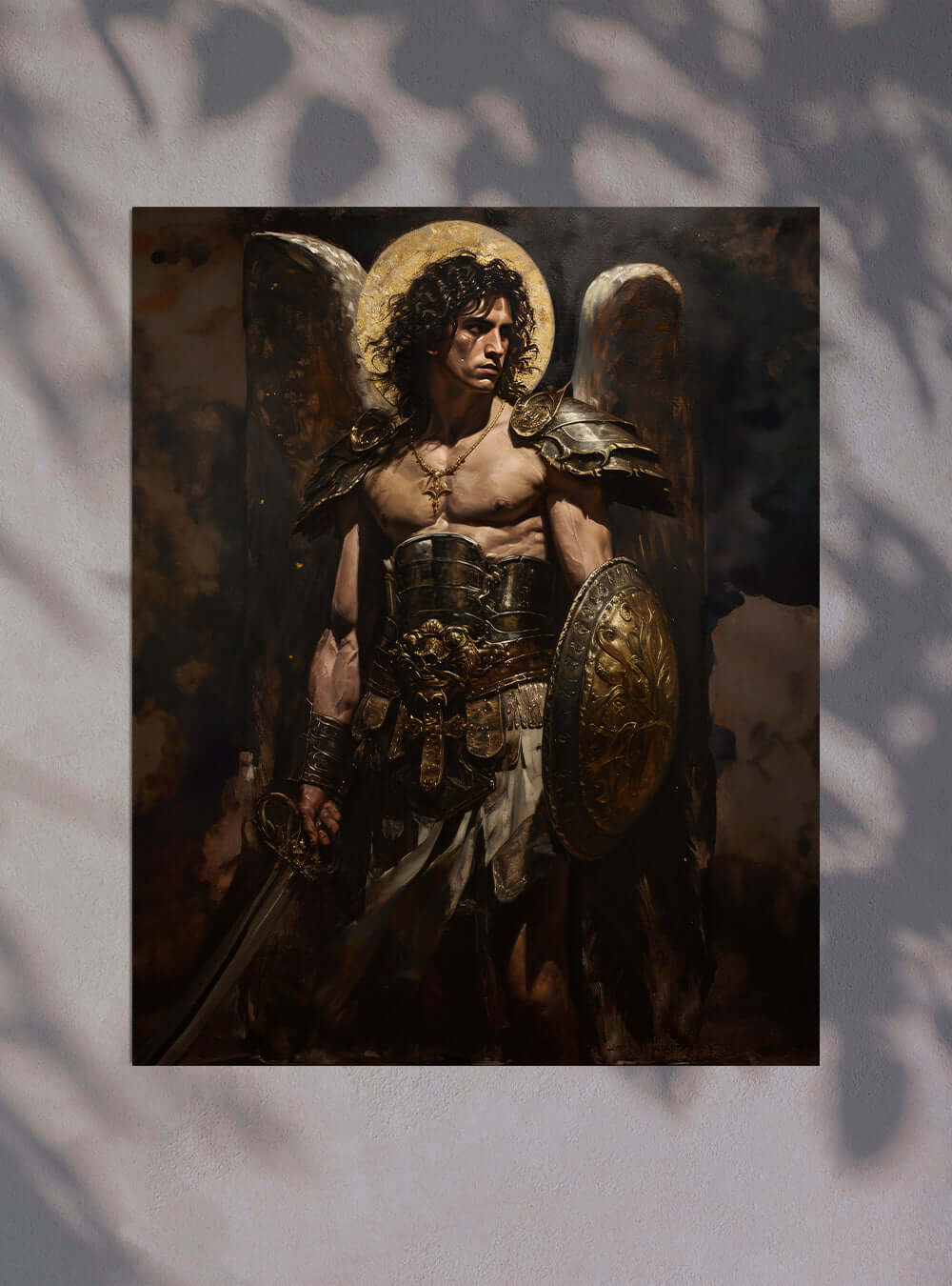 Valiant Bible Art: Inspirational 'Warrior Faith' Christian Home Decor Poster Print