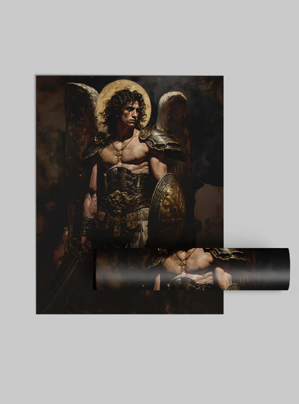 Valiant Bible Art: Inspirational 'Warrior Faith' Christian Home Decor Poster Print