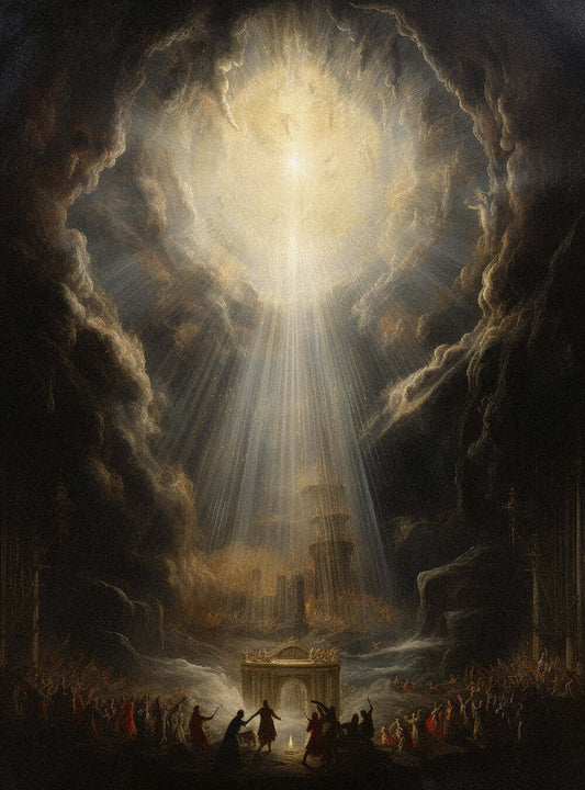 Acts 13:39 Divine Light Sacred Art Poster Print