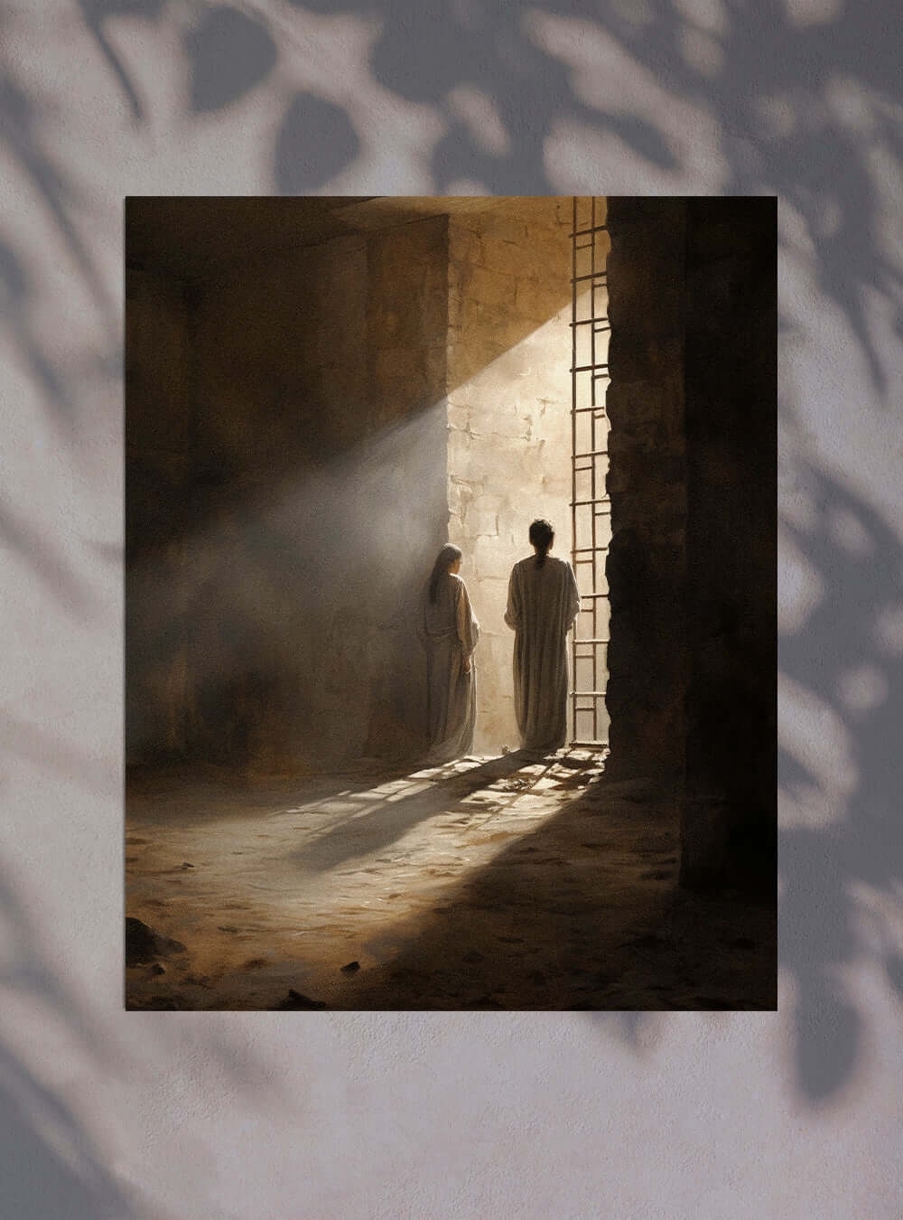 Acts 16:31 - Sunlit Ruins Art - Bible Verse Wall Poster Print