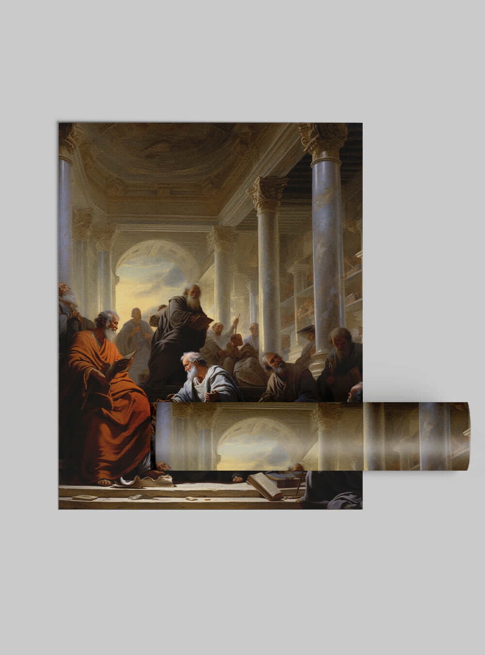 Acts 17:11 Majestic Philosophers | Christian Painting Poster Print