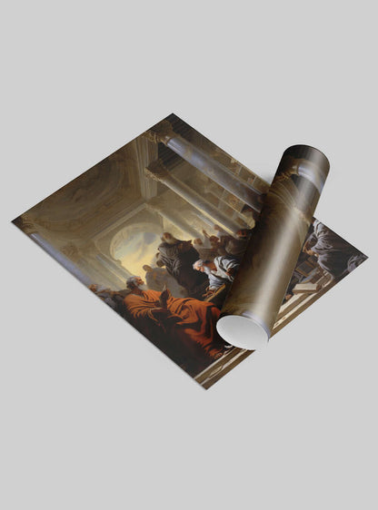 Acts 17:11 Majestic Philosophers | Christian Painting Poster Print