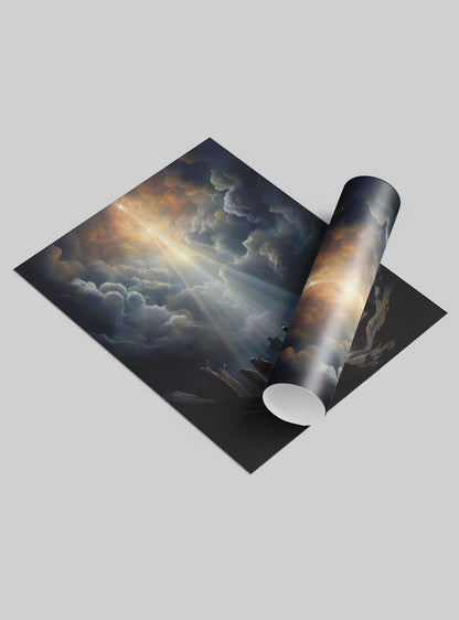 Acts 2:21 - Divine Light Art - Christian Decor Poster Print