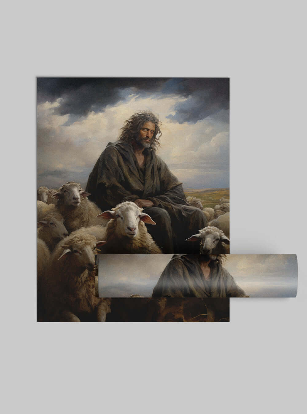 Acts 20:29 Shepherd Scene Bible Verse Wall Art Poster Print