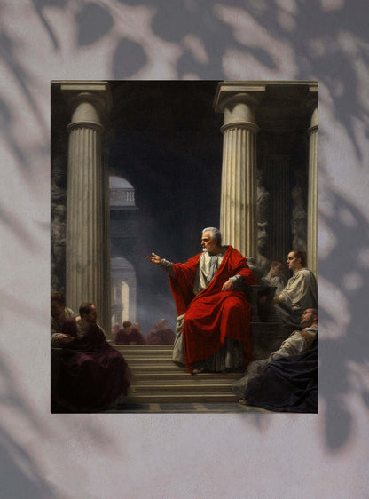 Acts 3:19 Orator Scene - Modern Christian Art Poster Print