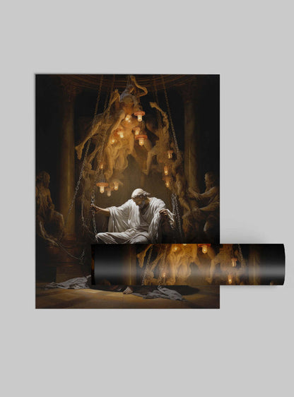 Colossians 1:14 Majestic Throne Art - Christian Painting Poster Print