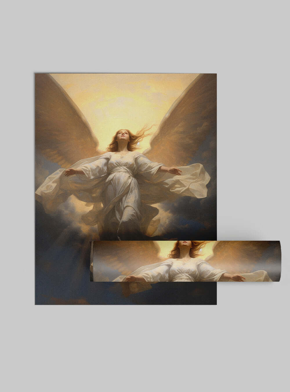 Colossians 1:16 Serene Angel Bible Scripture Wall Art Poster Print