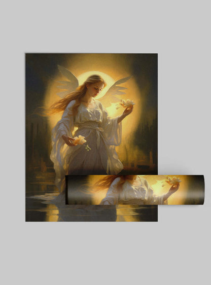 Colossians 2:10 Serene Angel Bible Poster Print