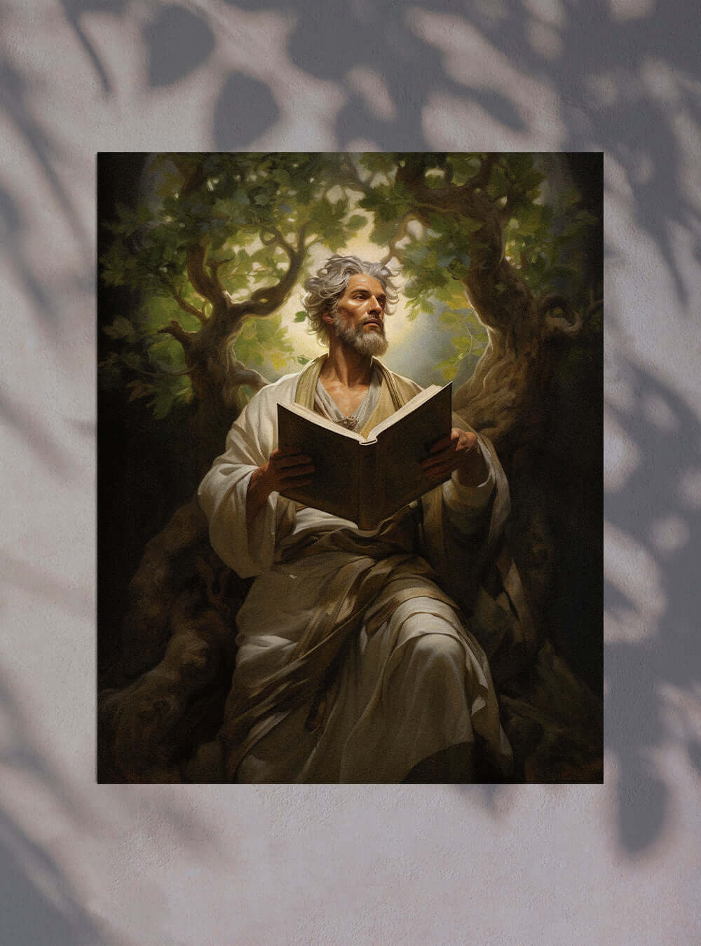 Colossians 2:7 | Sage Reading Art | Christian Artwork Poster Print