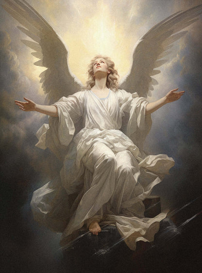 Colossians 2:9 Angelic Divine Light Bible Poster Print