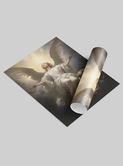 Colossians 2:9 Angelic Divine Light Bible Poster Print