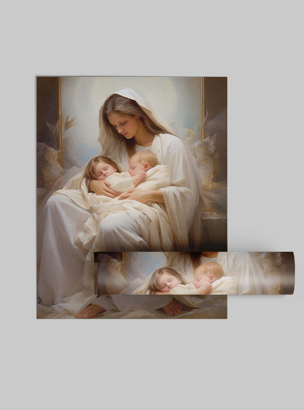 Colossians 3:14 - Serene Mother - Christian Decor Poster Print