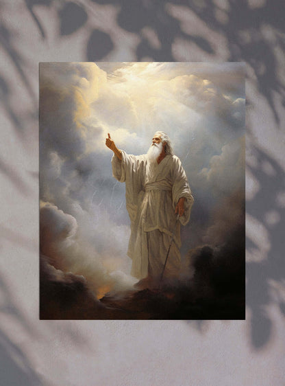 Deuteronomy 6:4 Majestic Figure Bible Art Poster Print