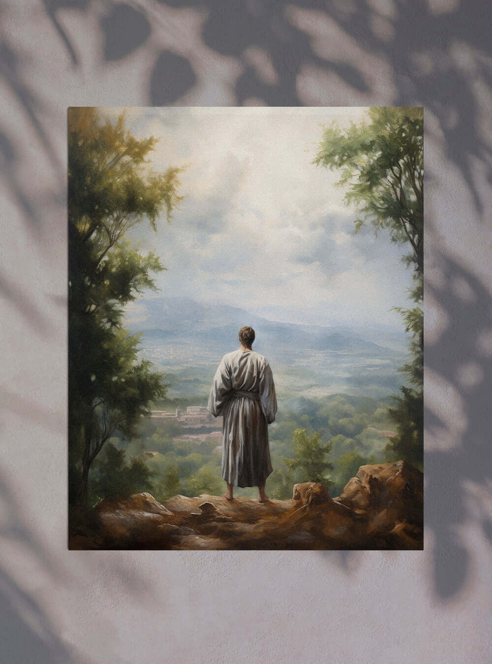 Ephesians 3:20 - Figure Overlooking Landscape - Sacred Art Poster Print