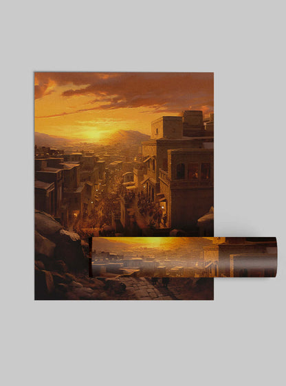 Exodus 20:13 Sunset Artwork - Christian Wall Art Poster Print