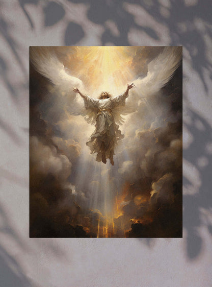 Exodus 20:6 Radiant Figure Art - Christian Home Decor Poster Print