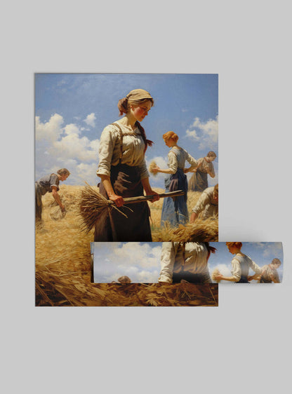 Exodus 20:9 Pastoral Harvest - Modern Christian Art Poster Print