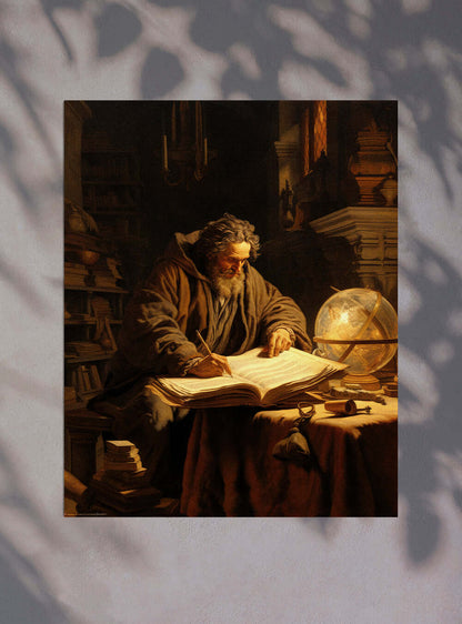 Ezra 7:10 Scholar Study Christian Art Poster Print