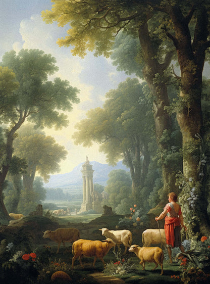 Galatians 5:24 Shepherd Landscape Bible Art Poster Print