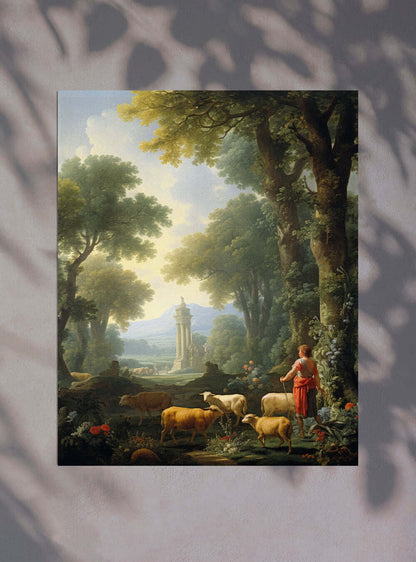 Galatians 5:24 Shepherd Landscape Bible Art Poster Print