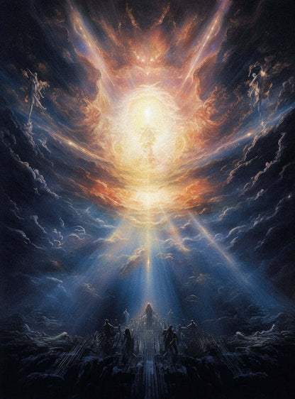 Genesis 1:1 Celestial Event Christian Wall Art Poster Print